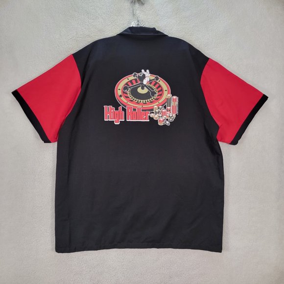 Crusin USA Bowling Shirt High Roller Collared Unique 2012 Short Sleeve Button Up - Picture 13 of 16